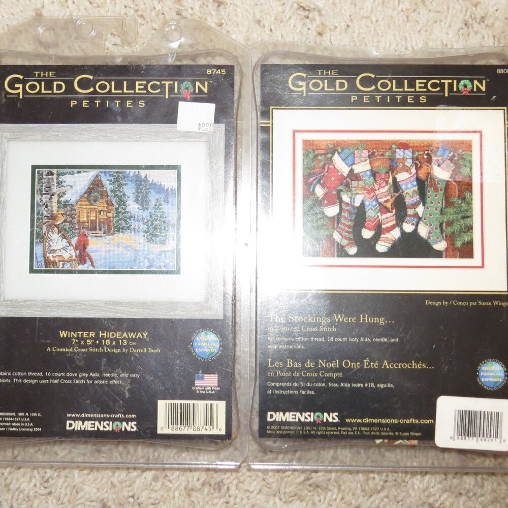 Counted Cross Stitch Gold Collection Petites "two-fer" Christmas